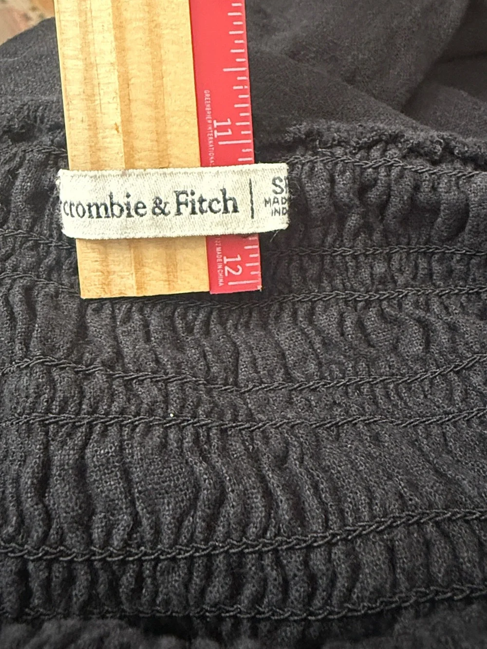 Abercrombie & Fitch Black Linen Feel Maxi Dress